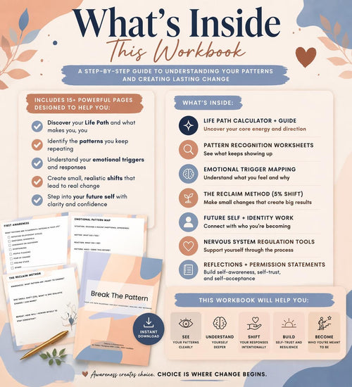 Break The Pattern Workbook | Life Path Numerology Self Discovery (PDF Download)