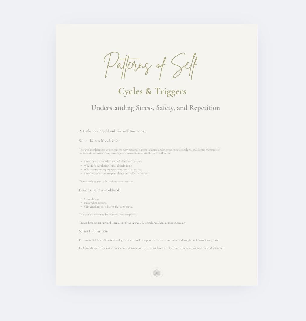 Cycles & Triggers Workbook | Trauma-Informed Self-Reflection. Includes 7 Self-Help Worksheets and Exercises for Self-Awareness.