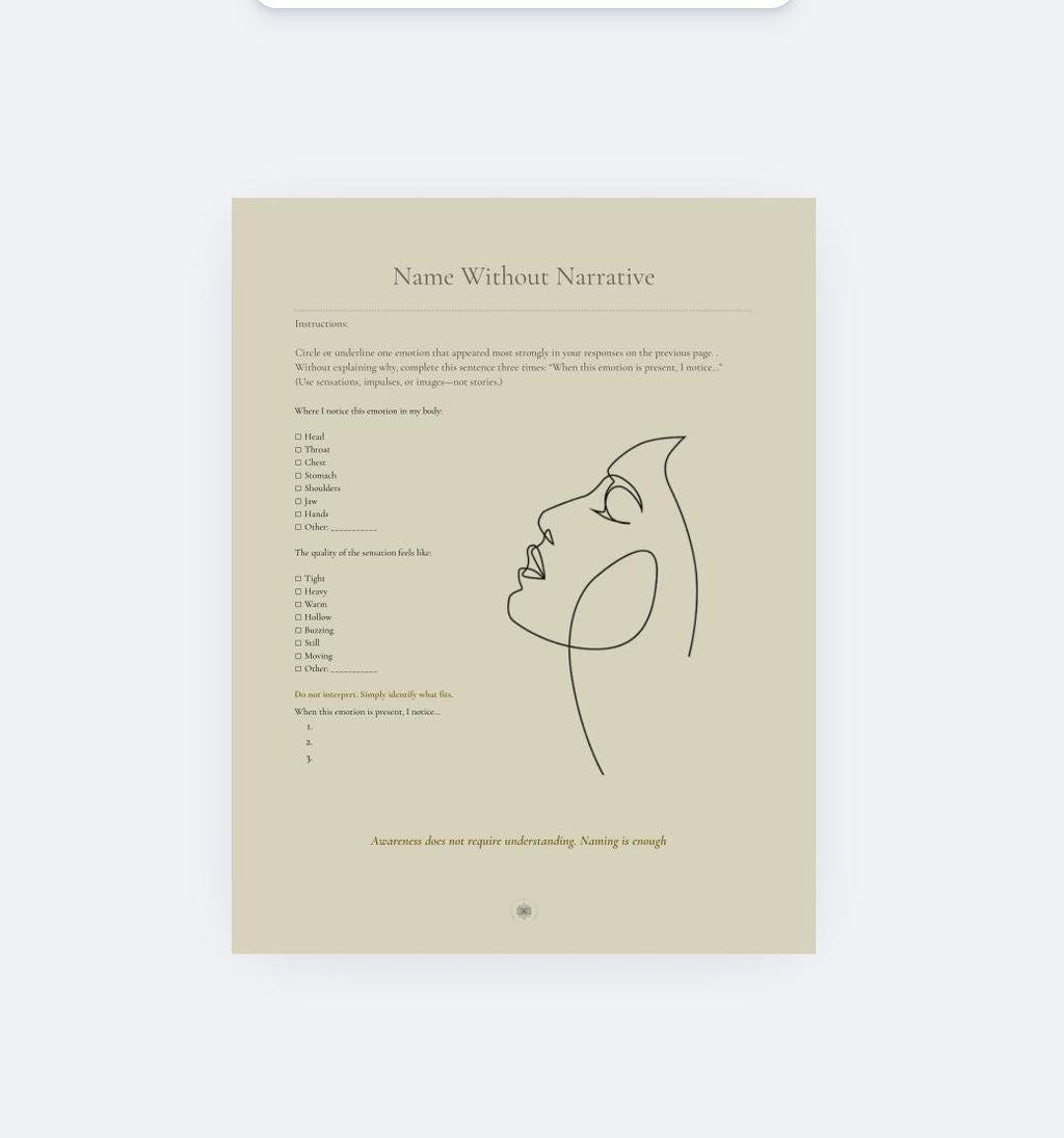 Self Awareness Workbook | Emotional & Relational Patterns (Digital Download)