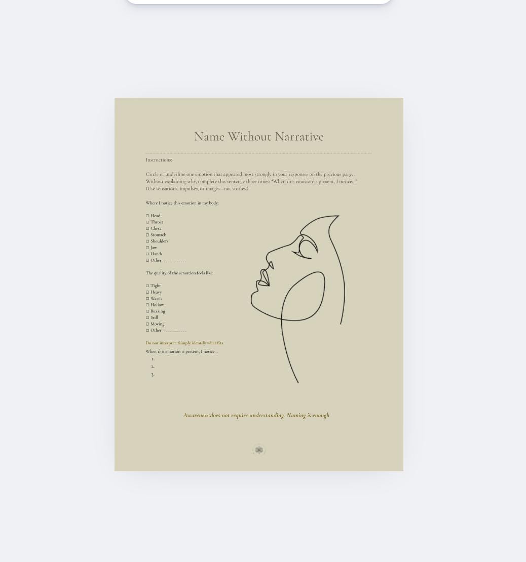 Self Awareness Workbook | Emotional & Relational Patterns (Digital Download)