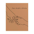 Repair Strengthens Relationships Poster | Line Art Hands Minimalist Wall Art