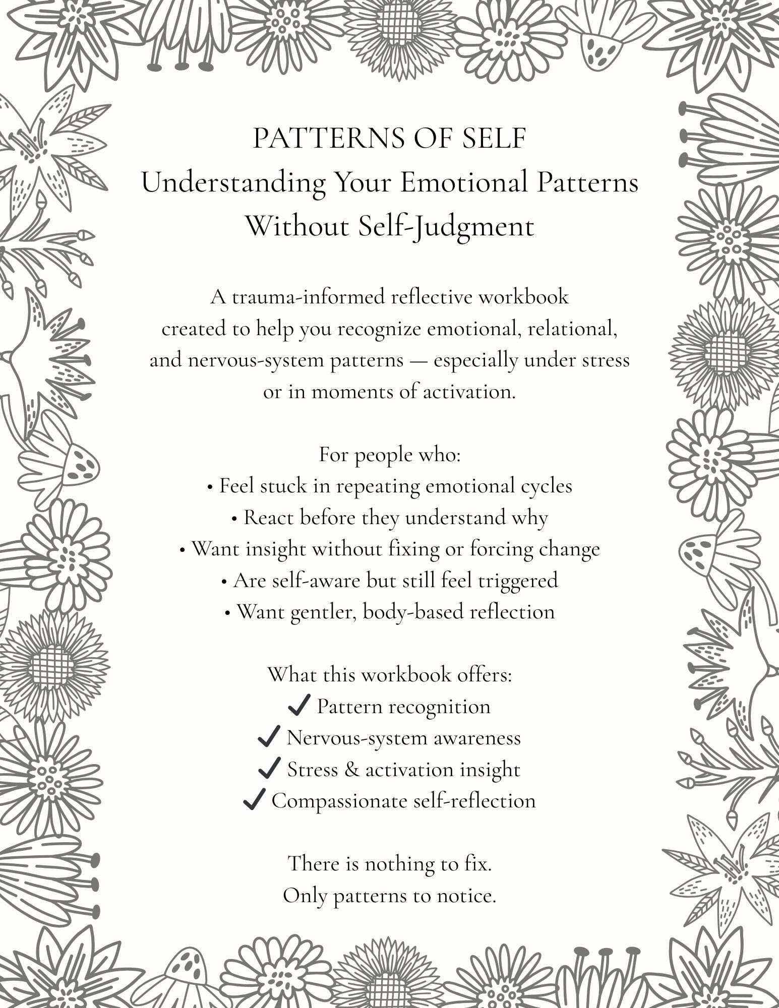 Self Awareness Workbook | Emotional & Relational Patterns (Digital Download)