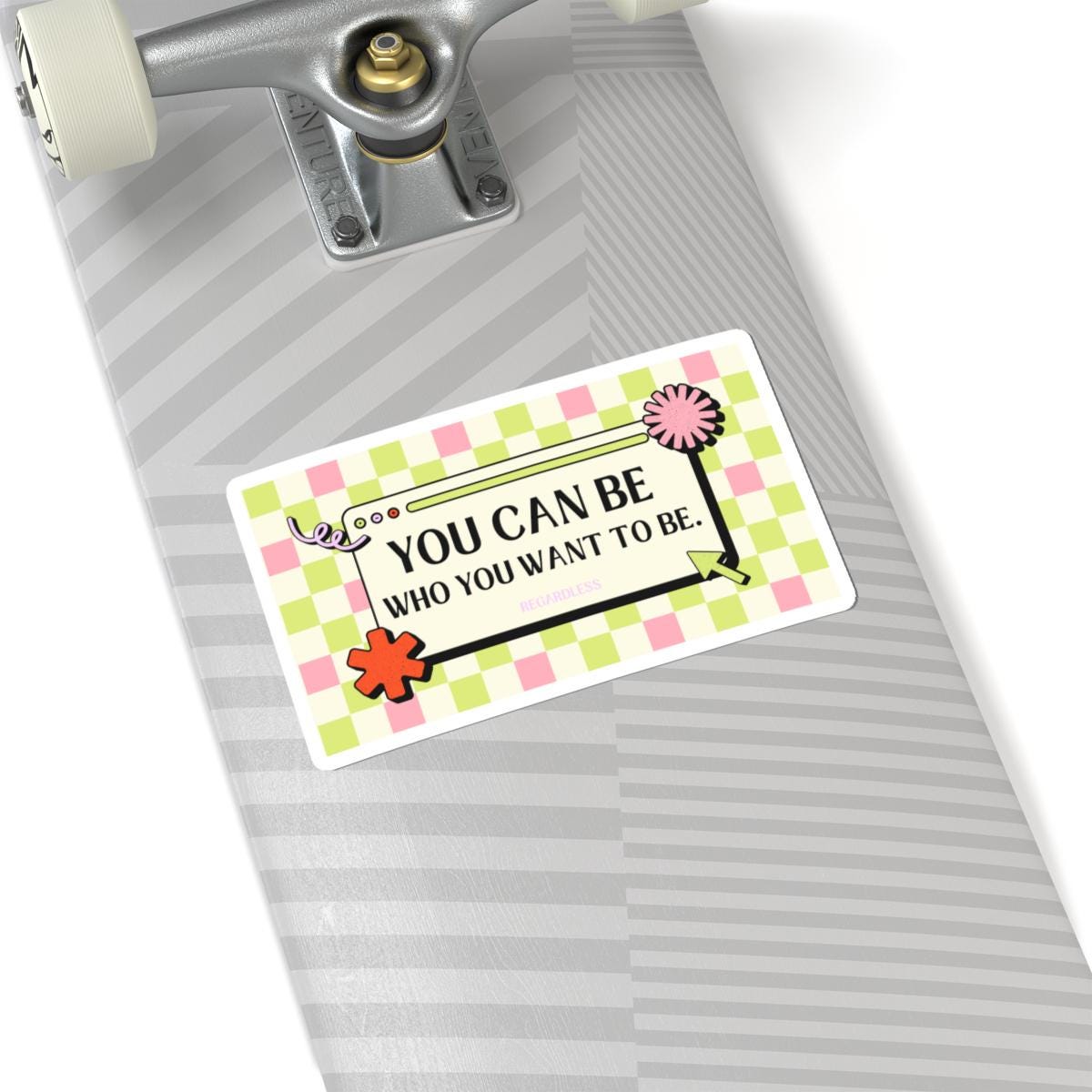 Motivational Retro Browser Window Sticker | "You Can Be Who You Want To" Quote