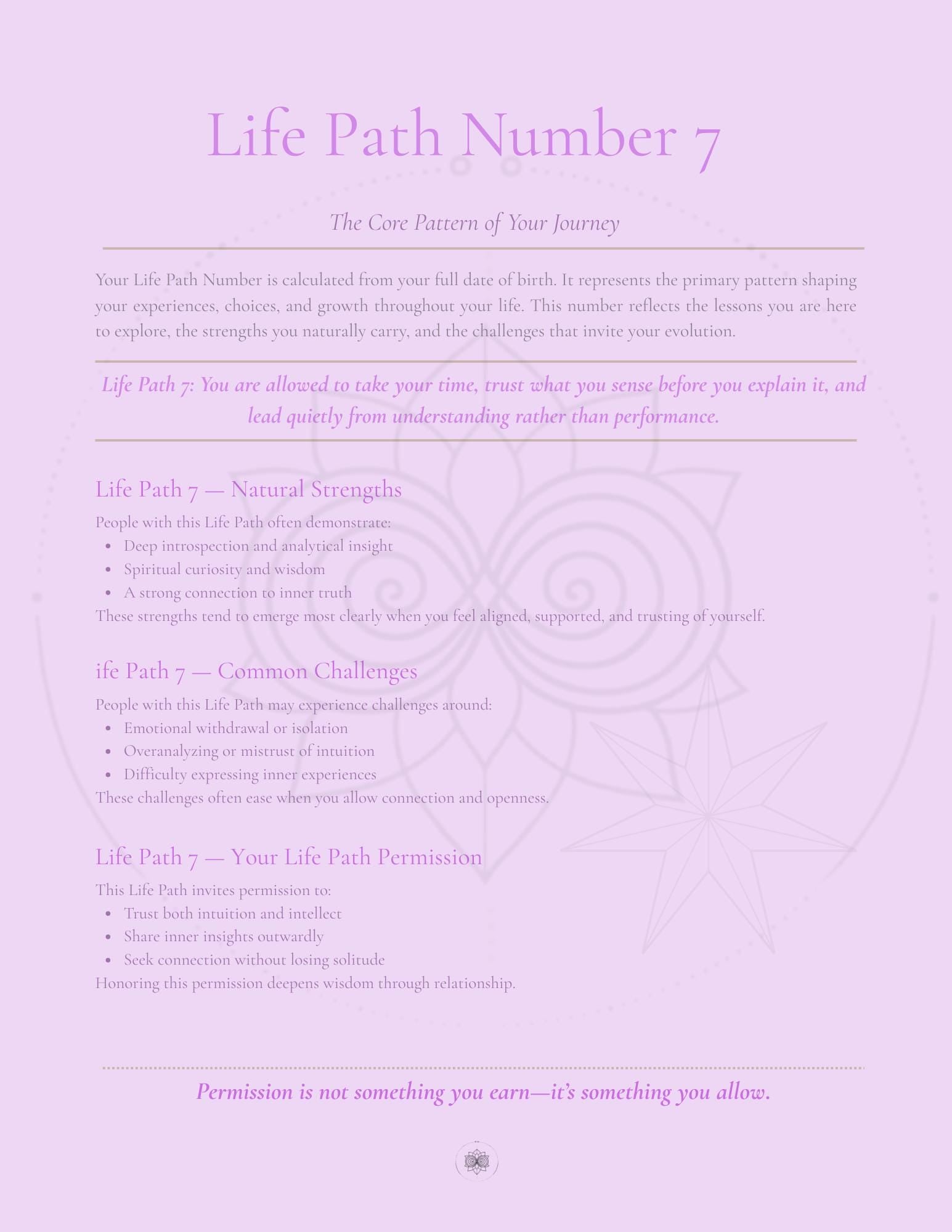 Custom Numerology Reading | Patterns & Permissions Code. Personalized Insight PDF. Self-Awareness and Life Path Guide.