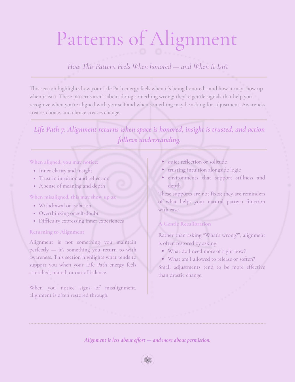 Custom Numerology Reading | Patterns & Permissions Code. Personalized Insight PDF. Self-Awareness and Life Path Guide.