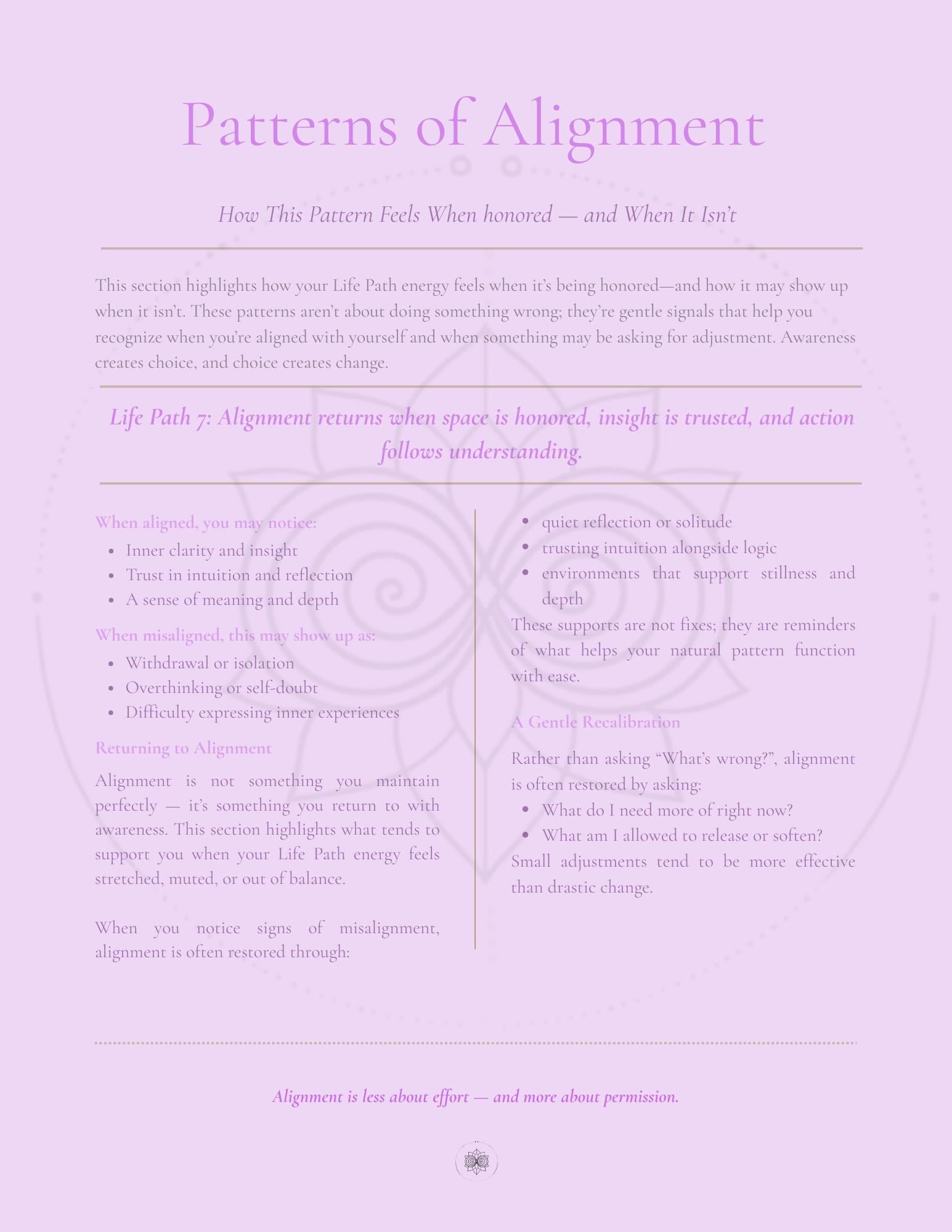 Custom Numerology Reading | Patterns & Permissions Code. Personalized Insight PDF. Self-Awareness and Life Path Guide.